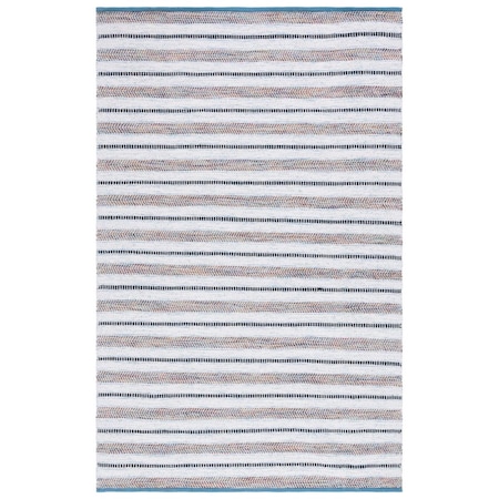Safavieh 5 x 8 ft. Montauk Flat Weave Rectangle Area Rug, Turquoise & Ivory MTK702K-5